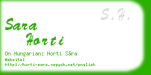 sara horti business card